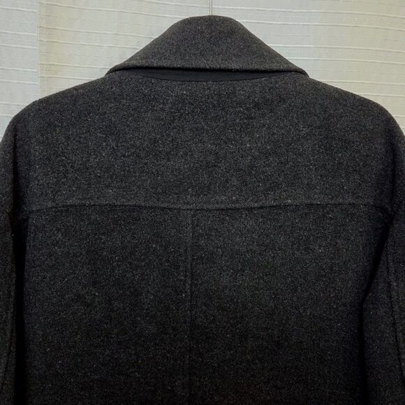 Kenneth Cole Reaction Pea Coat Men's XXL Double Breasted Wool Blend Charcoal - Picture 11 of 13